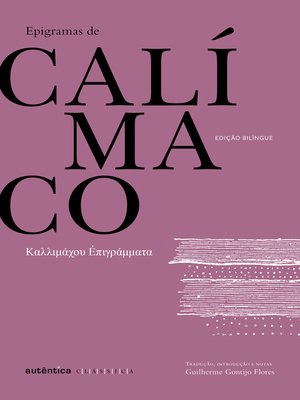 cover image of Epigramas de Calímaco--Bilíngue (Grego-Português)